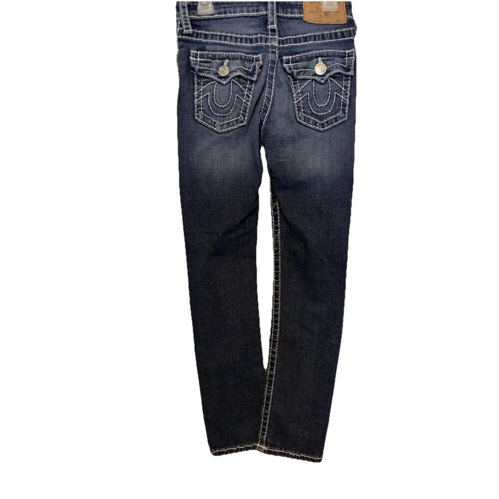 True Religion Relaxed Slim Fit Jeans Blue Youth Size 8 Big T Jeans Girls
